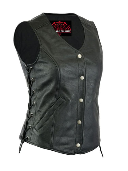 Women's Premium Leather Classy Vest with Longer Body