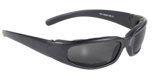 Rally Wrap Padded Black Frame with Smoke Lens "4302"