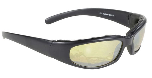 Rally Wrap Padded Black Frame with Yellow Lens "43022"