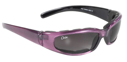 Rally Wrap Padded Purple Pearl Gray Fade frame with Black Lenses "4323"