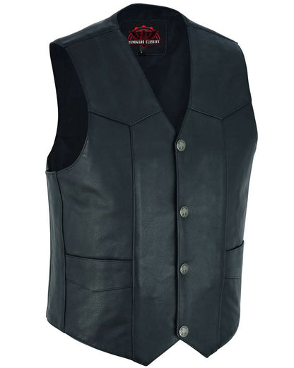 Men's Western Style vest with Buffalo Nickel Head Snaps
