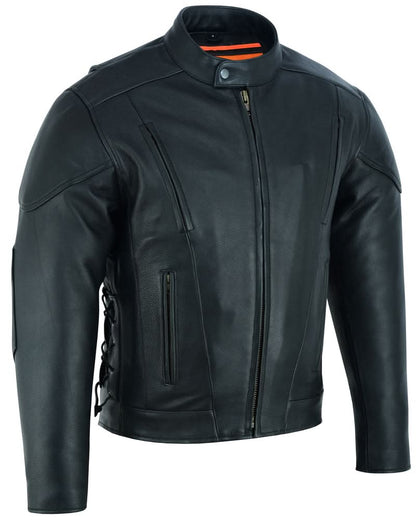 Men's Premium Vented Motorcycle Riding Jacket – Side Laces