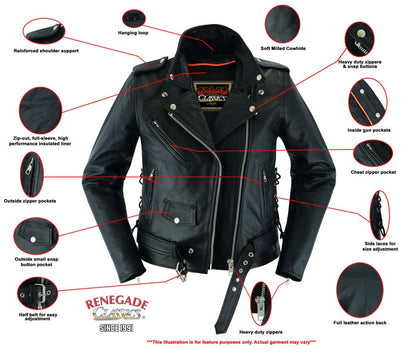 Women's Fashion Leather Motorcycle Jacket- SpeedMoto