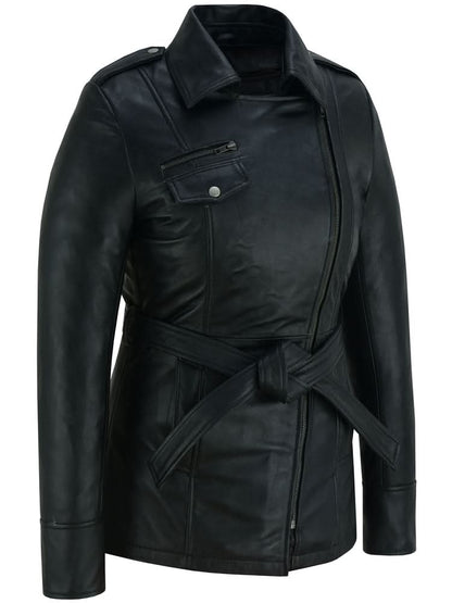 Women's fashion Leather "Dark Siren" Jacket Black
