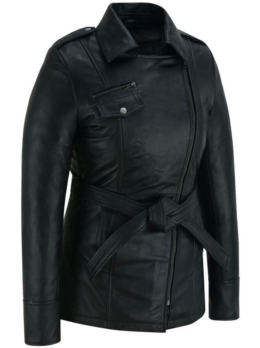 Women's fashion Leather "Dark Siren" Jacket Black