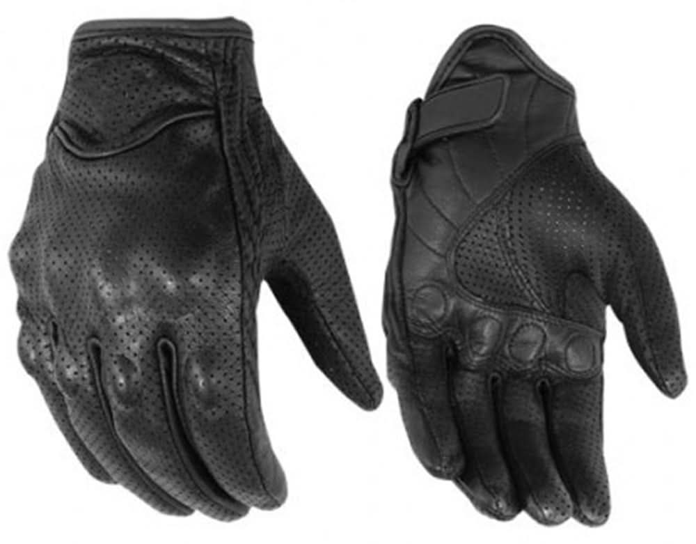 Men's Perforated Leather Roper Gloves "Fast Fingers"