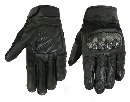 Men's Leather and Textile Sporty Glove