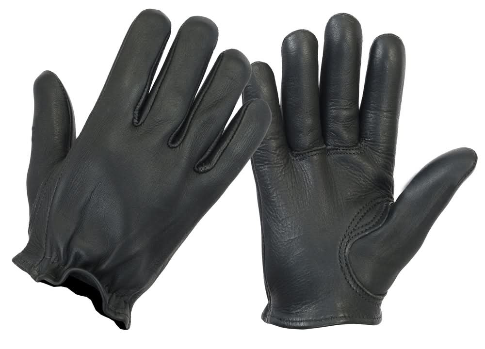 Men's Plain Leather Roper Riding Gloves "Highway Hawk"