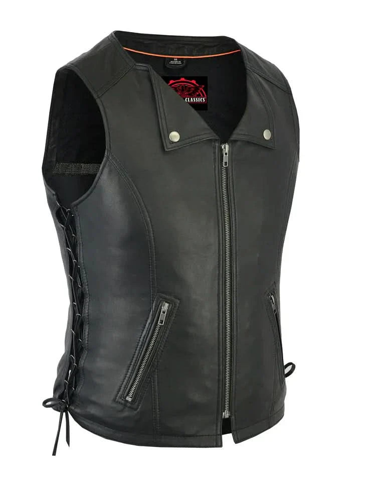 Women's Lambskin Leather Lightweight Vest