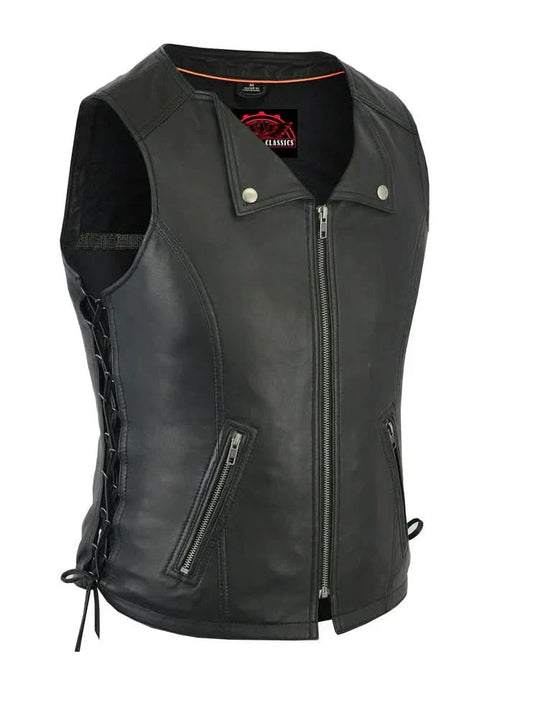 Women's Lambskin Leather Lightweight Vest