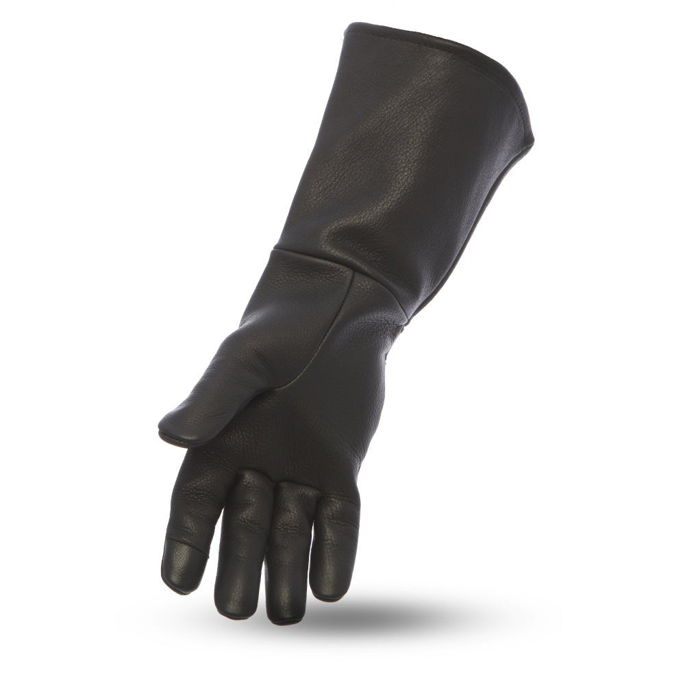 Men's Black Leather Motorcycle Gauntlet- "Phenom"