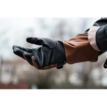 Men's Motorcycle Whiskey Leather Gauntlet- "Phenom"