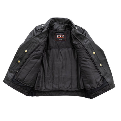 Women's Classic Motorcycle Fashion Leather Jacket- "Popstar"