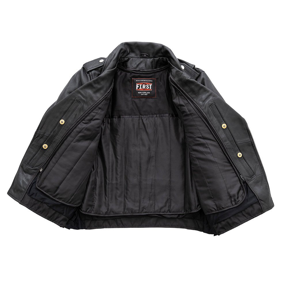 Women's Motorcycle Leather Jacket Oxblood- "Popstar"