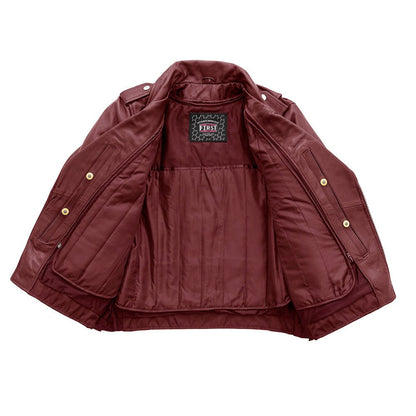 Women's Classic Motorcycle Fashion Leather Jacket- "Popstar"