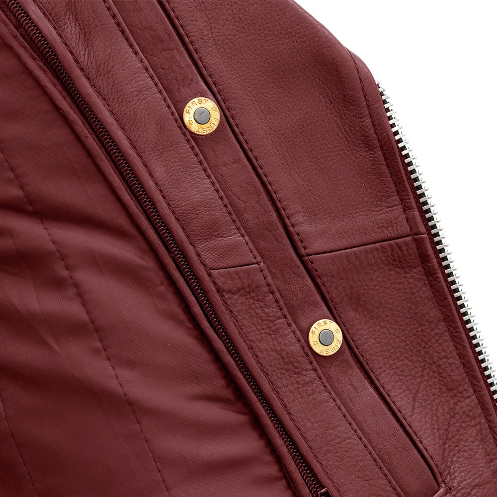 Women's Classic Motorcycle Fashion Leather Jacket- "Popstar"