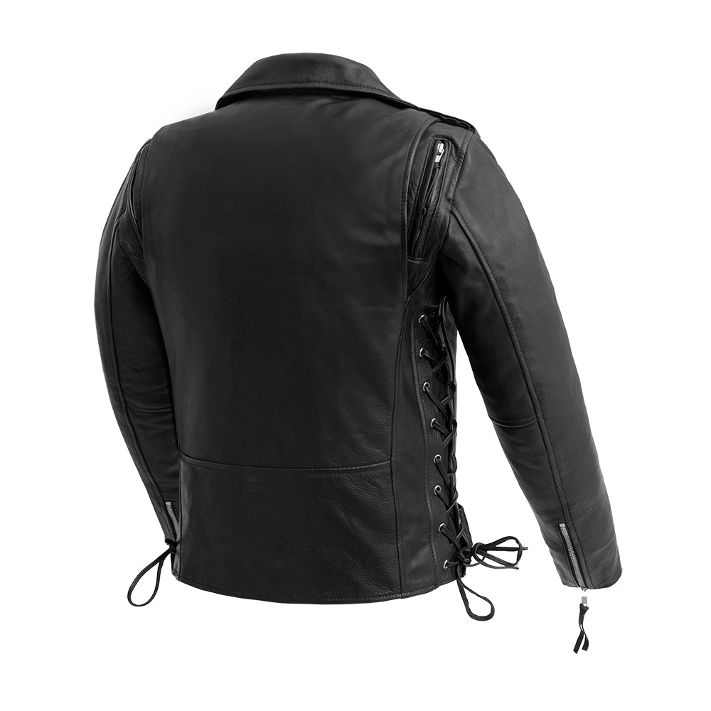 Women's Motorcycle Leather Jacket Oxblood- "Popstar"