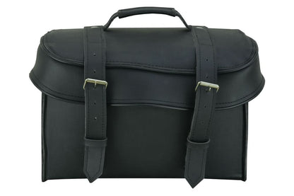 Leather Black PVC Large Four Piece Motorcycle Touring Tail Bag