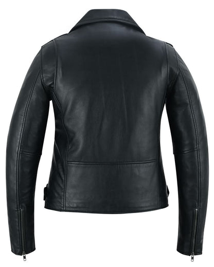 Women's Fashion Leather Jacket "Black Pearl"