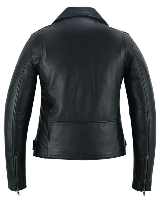 Women's Fashion Leather Jacket "Black Pearl"