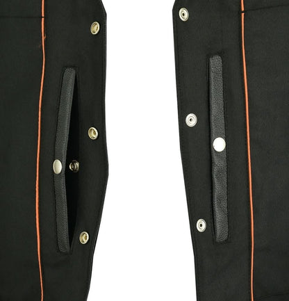 Women's Stylish Leather Open Neck Vest with Side Lace and Zipper