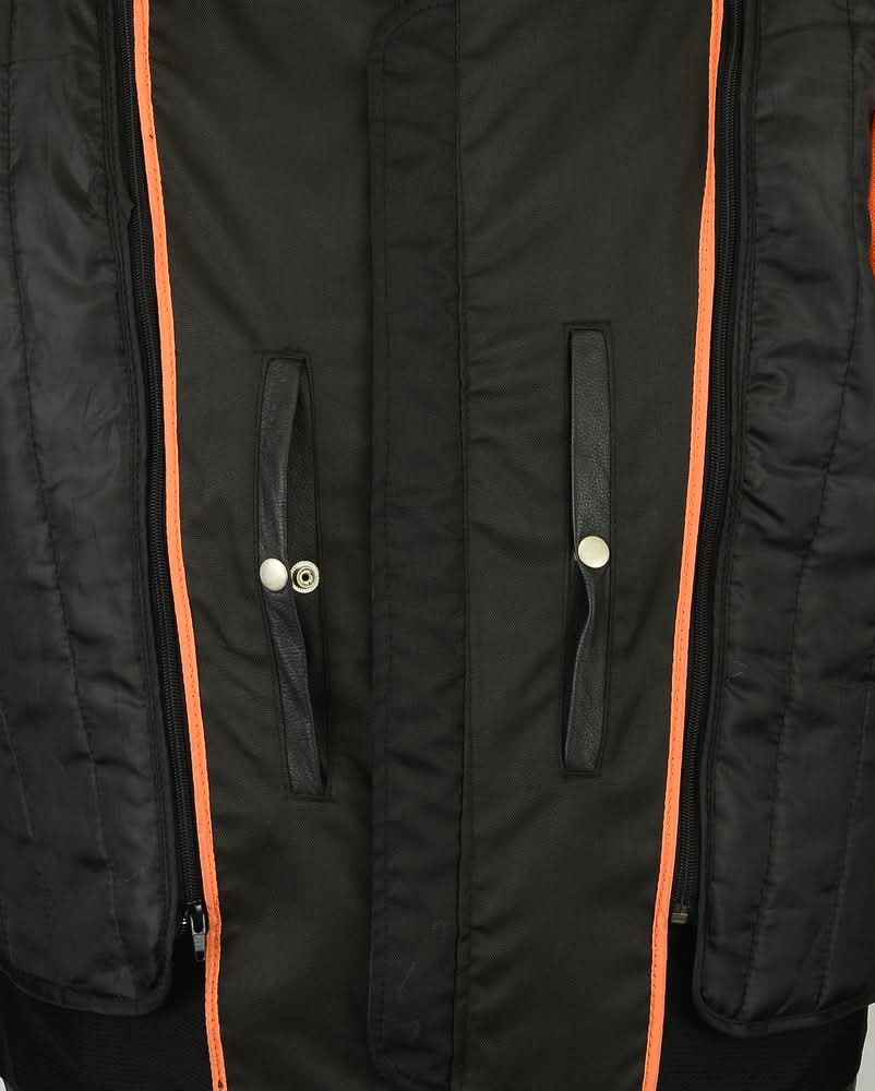 Men's Black Sporty Cruiser Leather Jacket with removable hood