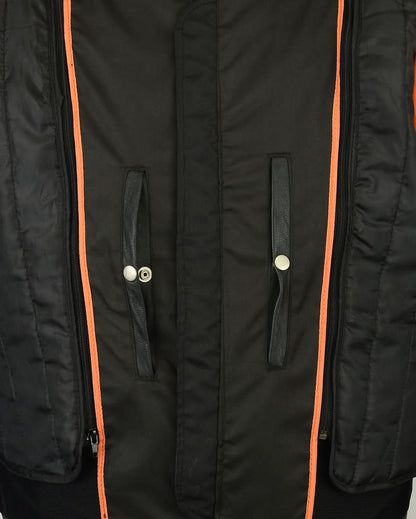 Men's Black Sporty Cruiser Leather Jacket with removable hood