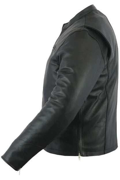 Men's Black Sporty Cruiser Jacket with Removable liner