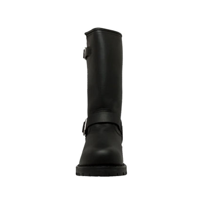 Shadowstep Men's Black leather motorcycle boots