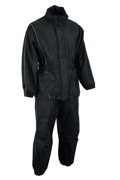 Rain Suit- all black with piping