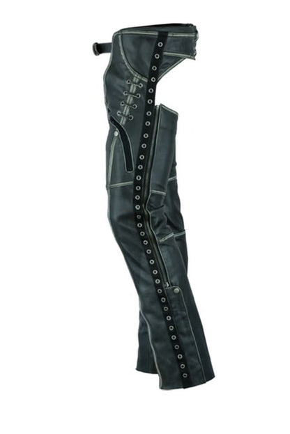 Women's Gray Stylish Lightweight Hip Set Chaps