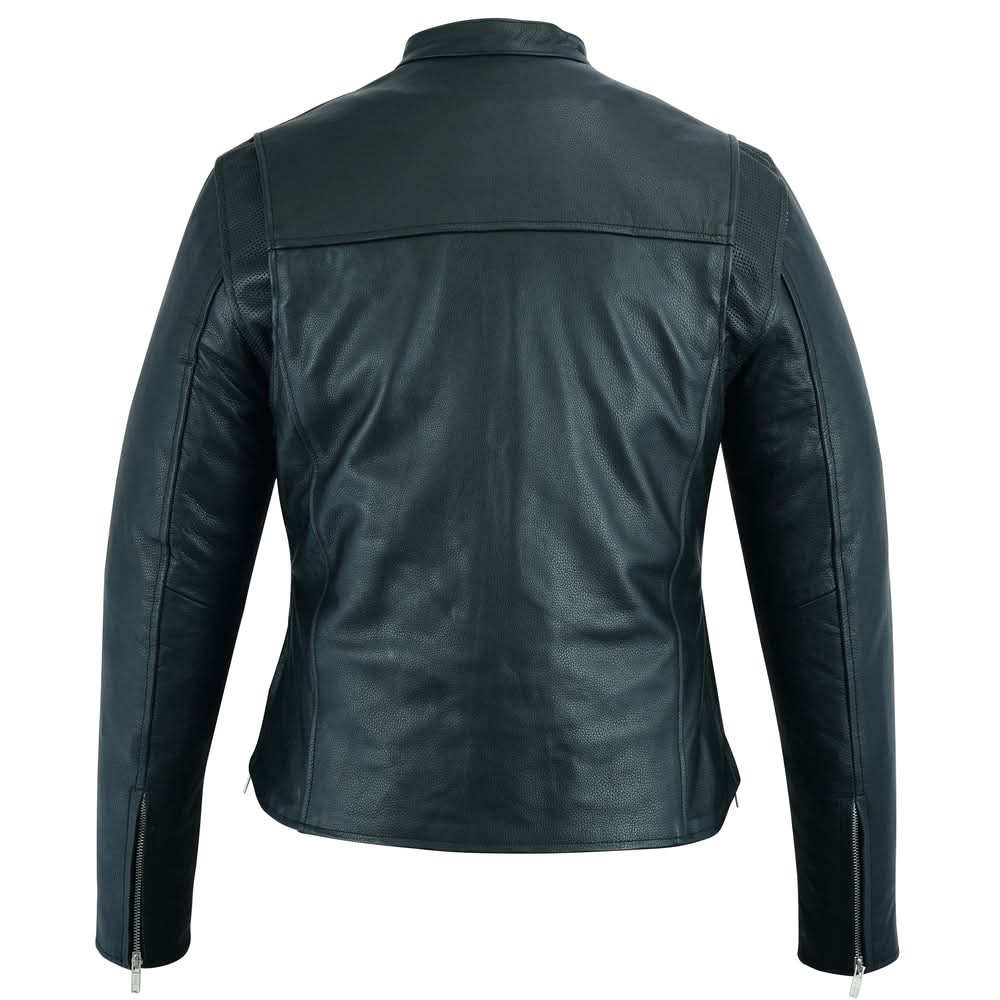 Women's "Road Queen" Women's Black Leather Riding Jacket