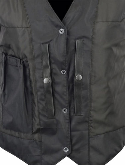 Men's classic Western Style leather vest- "New Catch"