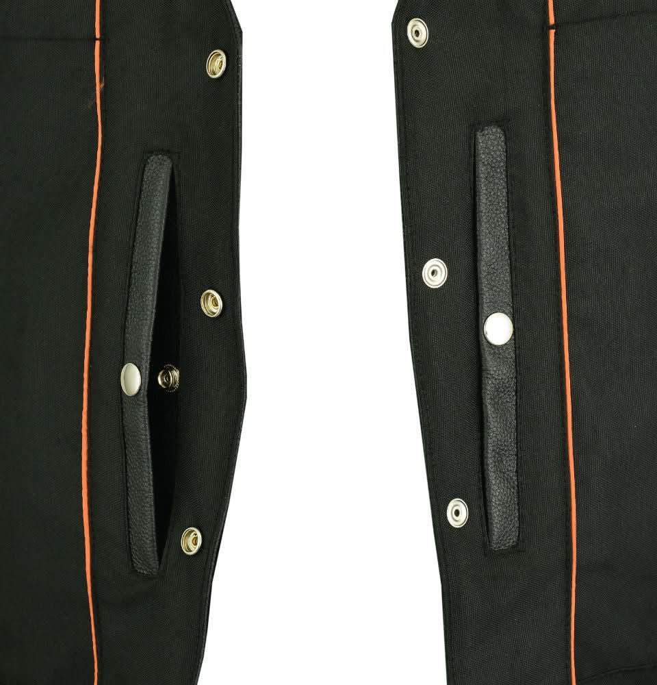 Men's Western Style Milled Single Back Panel Leather Vest - Black