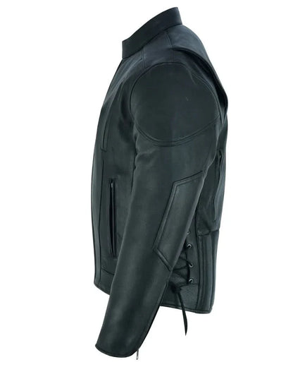 Men's Premium Vented Motorcycle Riding Jacket – Side Laces