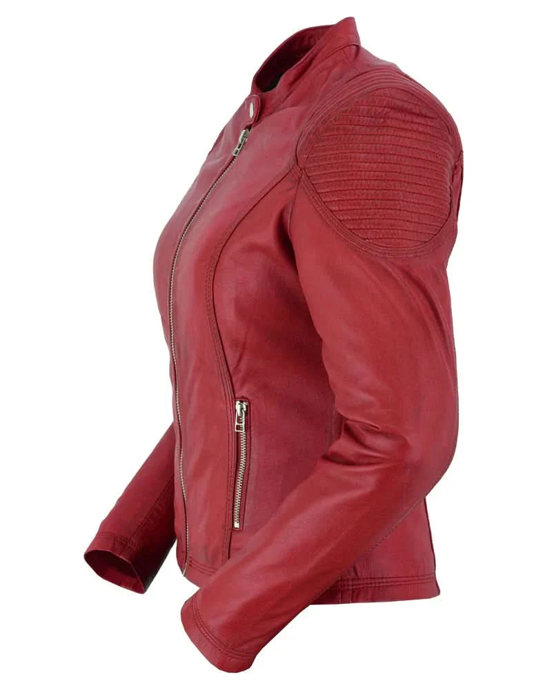 Women's Fashion Leather Jacket "Cabernet"