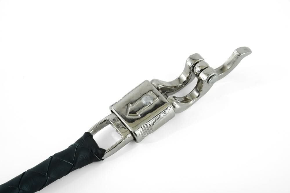 GBW21 Leather Biker Whip - Black
