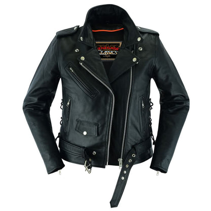 Women's Fashion Leather Motorcycle Jacket- SpeedMoto
