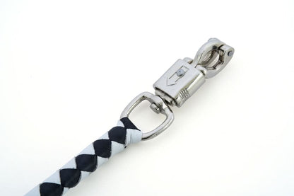 GBW24 Leather Biker Whip-White/Black