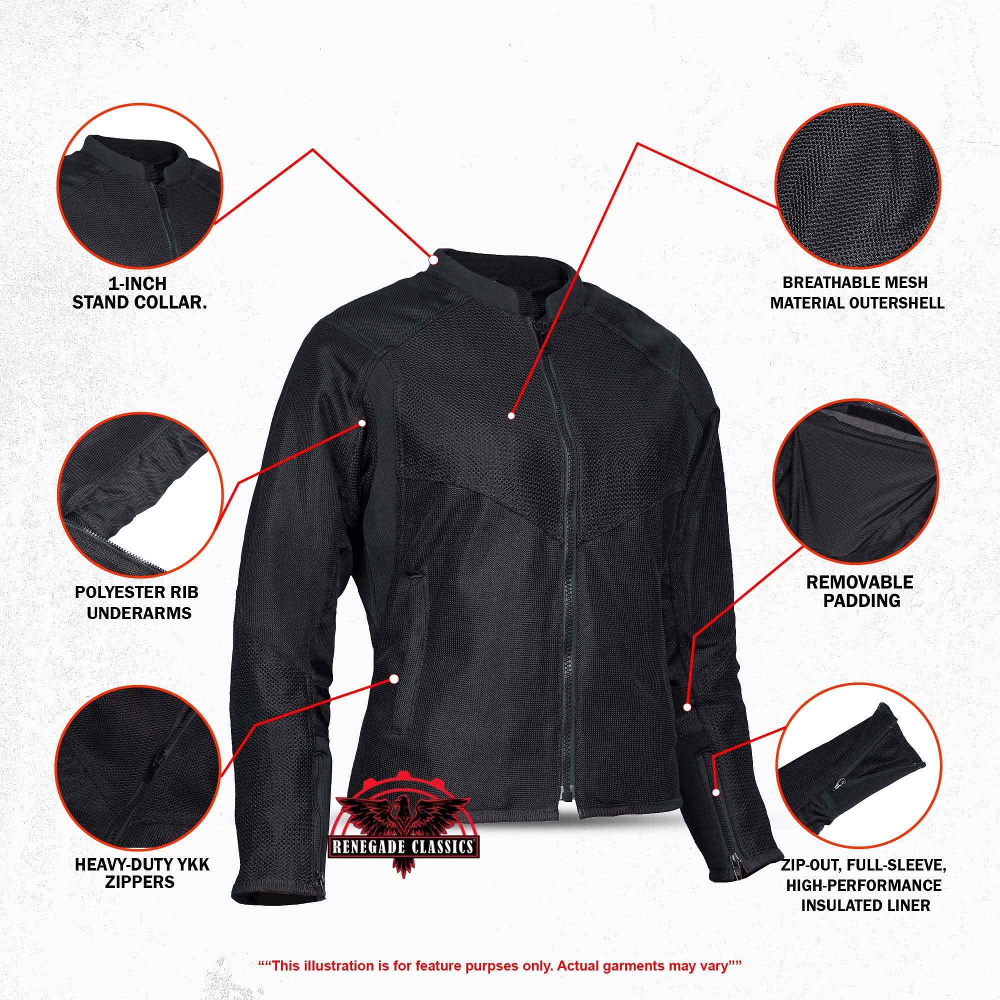 Women's Sporty Mesh Jacket- Race Wave