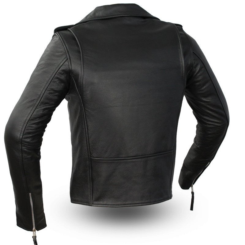 Women's Classic Motorcycle Leather Riding Jacket- "Rockstar"