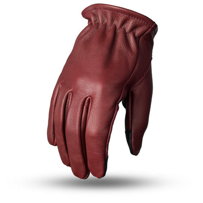 Men's Two-tone Roper Leather Motorcycle Gloves