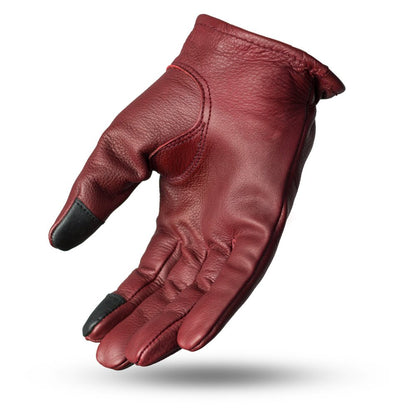 Men's Two-tone Roper Leather Motorcycle Gloves