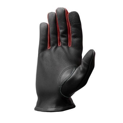 Men's Two-tone Roper Leather Motorcycle Gloves