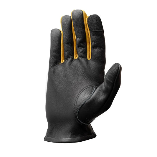 Men's Two-tone Roper Leather Motorcycle Gloves