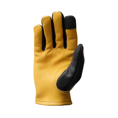 Men's Two-tone Roper Leather Motorcycle Gloves