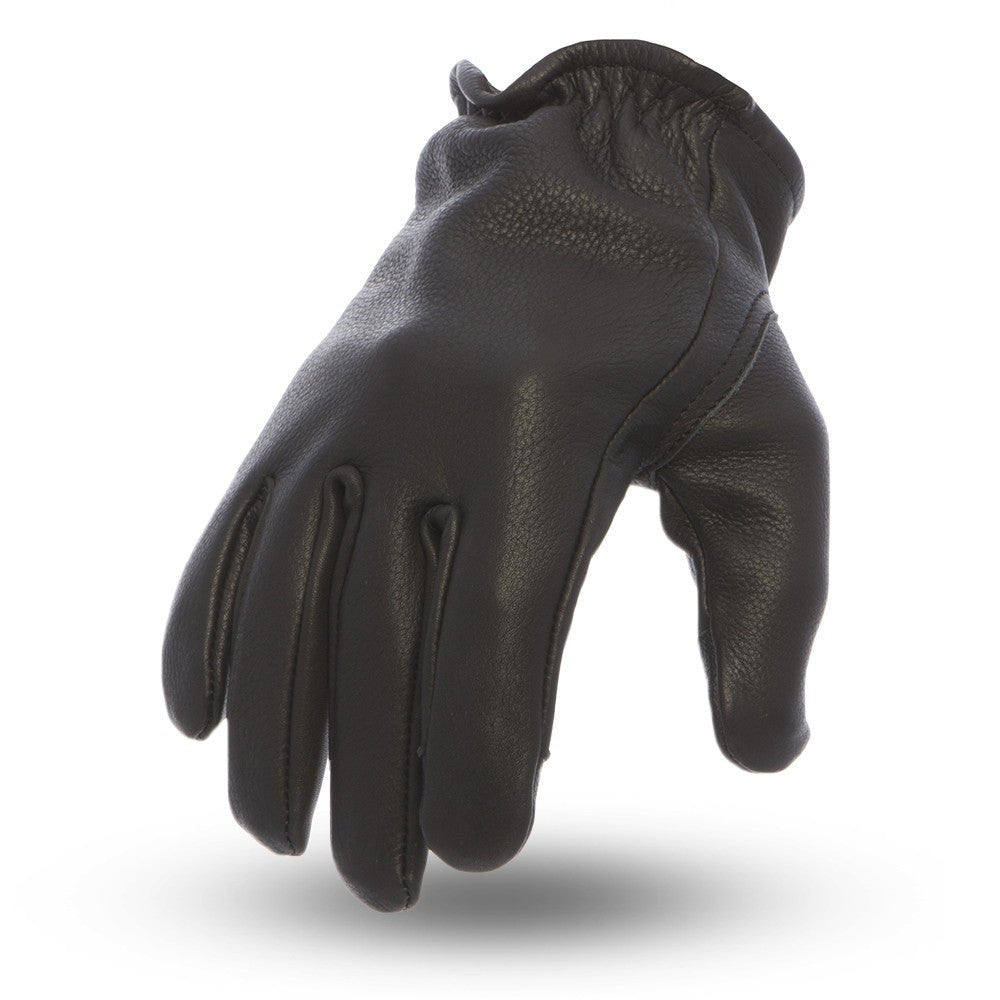 Men's Two-tone Roper Leather Motorcycle Gloves