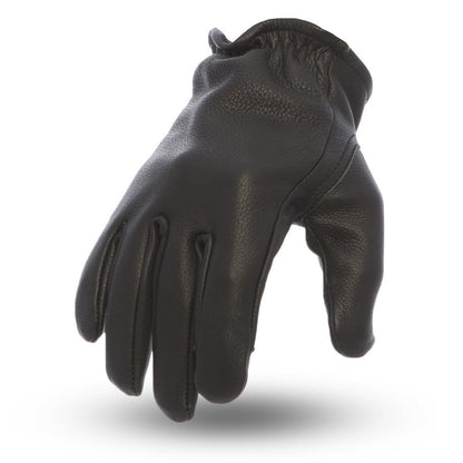 Men's Two-tone Roper Leather Motorcycle Gloves