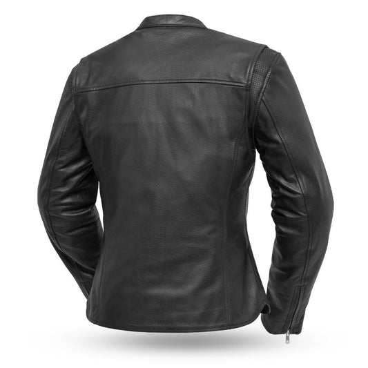 Women's Leather Motorcycle Riding Jacket- "Roxy"