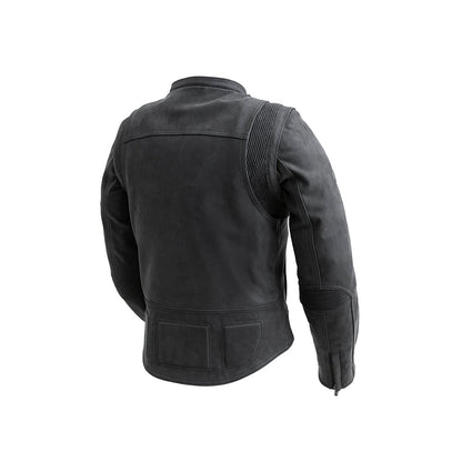 Women's Leather Motorcycle Club Style Riding Jacket- "RYBAK"
